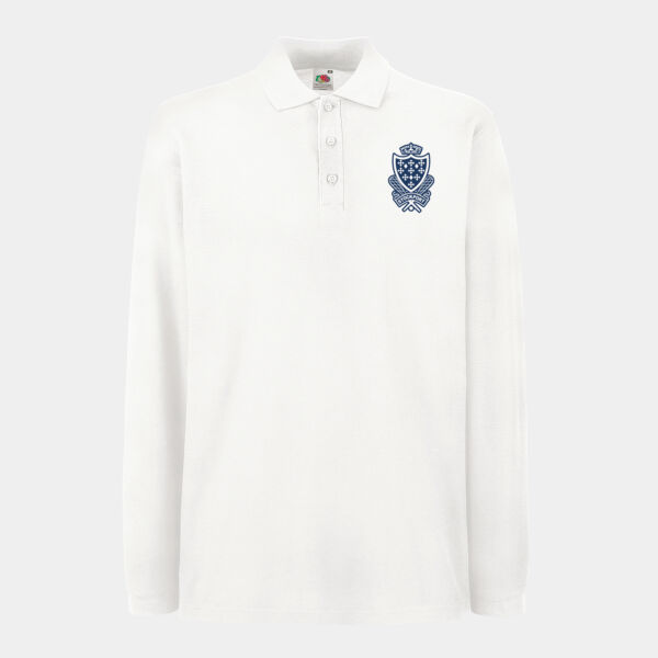 Premium Long Sleeve polo (white or grey) Thumbnail